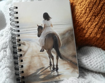 Horse Journal  Personalize Spiral Notebook for Girls Equestrian Daily Log Riding Lesson Record Book  Pony Horse Lover Gift Writing & Planner