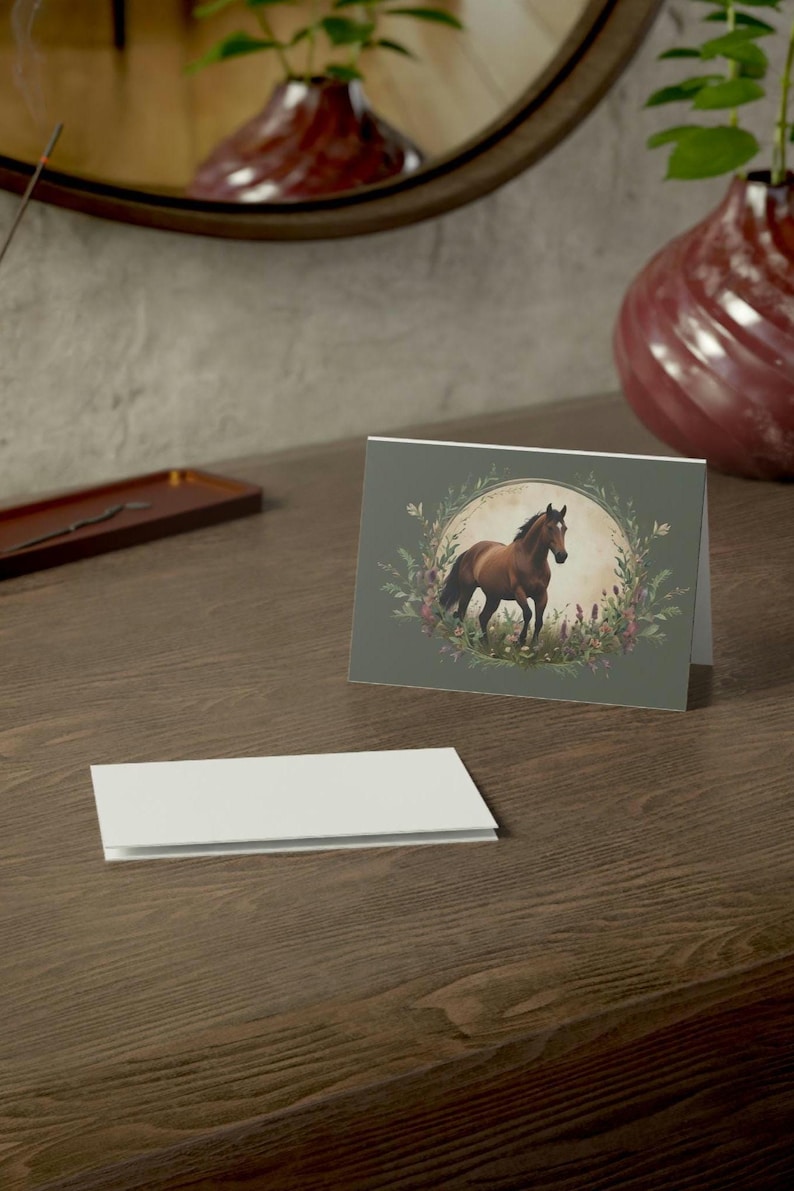 Horse Greeting Card Equestrian Thank You Note Birthday Set Stationery ...