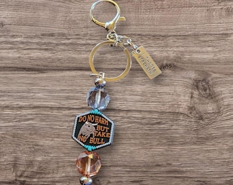 Handmade Horse Halter Charms Custom Saddle Charm No Harm No Bull Equestrians Charm for Horse Lovers Stylish Equestrian Accessories