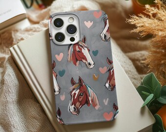Horse Tough Phone Case, Protective Phone Cover, Horse Lover Gift, Animal Phone Case, Unique Phone Accessory