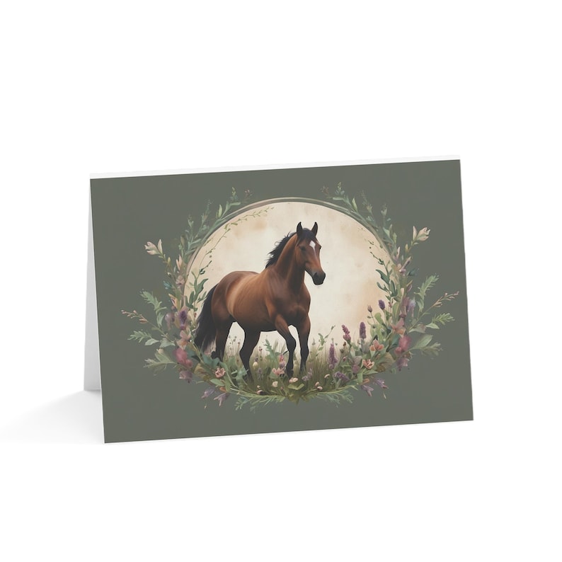 Horse Greeting Card Equestrian Thank You Note Birthday Set Stationery ...
