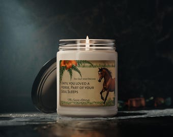Horse Themed Candle Gift for Horse Lovers & Equestrian Decor Unique Farmhouse Design Perfect Birthday Gift for Girls