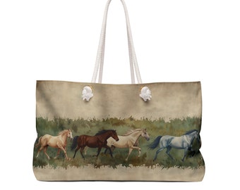 Horse Lover Gift  Horse Design Tote Large Bag Equestrian Shopping and Shoulder Bag Perfect Horseback Riding Accessory