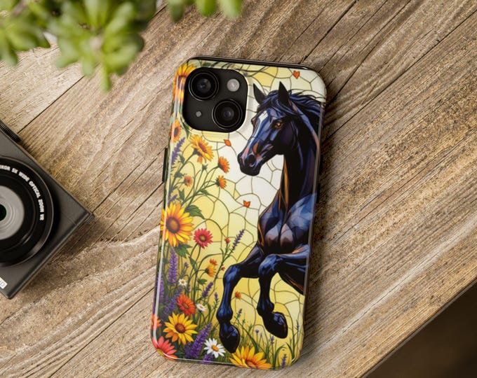 Featured listing image: Chic Horse Phone Case Durable Equestrian Cell Phone Cover Tough Protection Stylish Horse Lover Gift