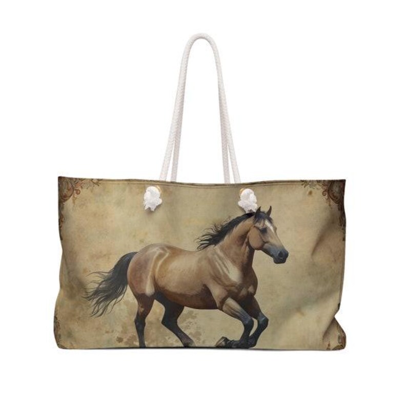 Introducing our personalizable stunning Large Tote Bag featuring a captivating Horse Print design! This spacious and versatile tote is perfect for carrying all your essentials in style. The intricate horse print adds a touch of equestrian elegance to your everyday look, making this bag a must-have for horse lovers and fashion enthusiasts alike. Crafted from high-quality materials, this tote is not only fashionable but also durable and practical.