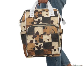 Western Print Diaper Backpack, Cowboy Baby Bag, Horse Theme Nappy Backpack, Rodeo Nursery Bag, Wild West Baby Shower Gift
