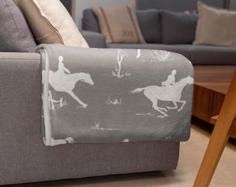 Horse Event Sherpa Blanket Equestrian Cozy Cover