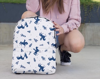 Horse Themed Backpack, Unique Kids School Bag, Cute Animal Backpack, Ideal Gift for Horse Lovers, Equestrian Children’s Book Bag