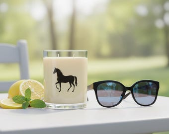 Horse Lovers Scented Candle Equestrian Home Decor Aromatherapy Gift