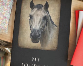 Equestrian Journal Horse Lover Notebook Riding Diary Gift for Riders Horse Mom Gift Equestrian Stationery Horse Art Journal