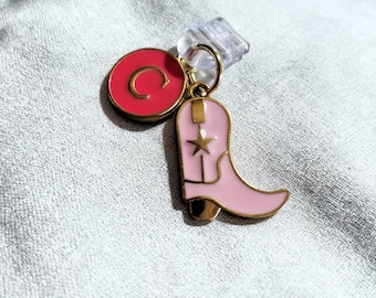 Cowboy Boot Dust Plug  Charm Phone Accessory Charging Port Protection Device Personalized Initial Custom Monogram Western Style Country