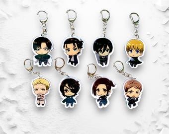 Nyckelring med överraskning | Nyckelring | Attack on Titan | Handgjord | Anime | Serie | Gåva | Akryl | AOT | Väskberlock