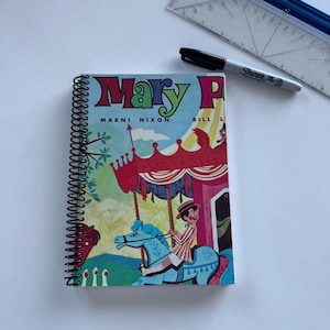Mary Poppins Recycled Vinyl Record Notebook