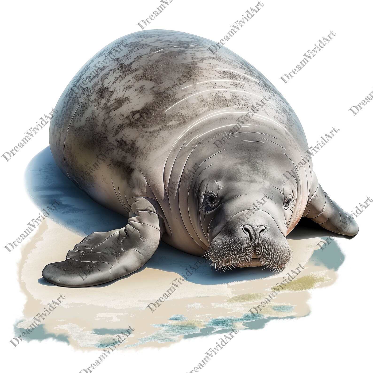 6 Cute Manatee Clipart, Manatee PNG, Manatee in the Ocean, Manatee ...