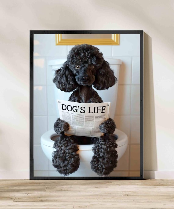 Targa in metallo con barboncino, decorazione per cani, stile vintage, con regole del cane, questa casa, in alluminio, personalizzata, in metallo, decorazione da parete rustica, per camera da letto