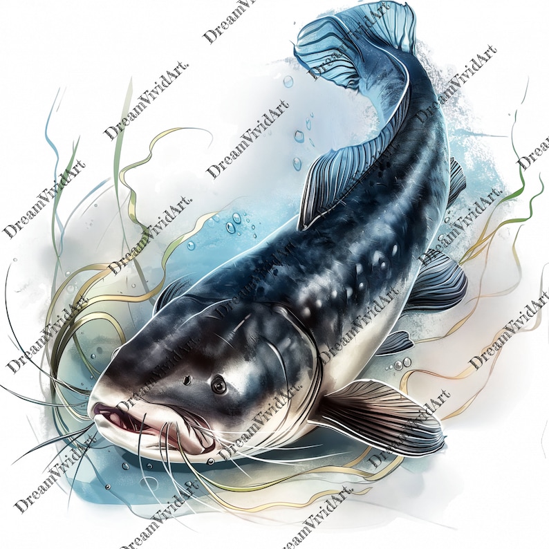 6 Catfish Clipart, Catfish Clipart PNG, Fishing, Digital Graphic ...