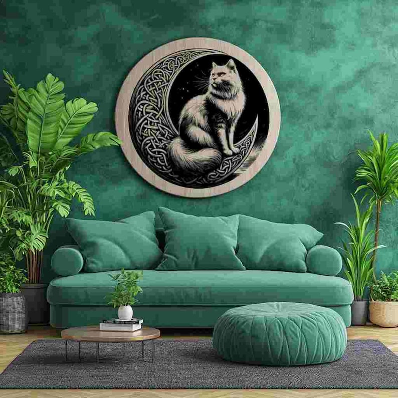 Bundle 4 Cat and Celtic Rune Vector for Design on Wood, T-shirts, Slate ...