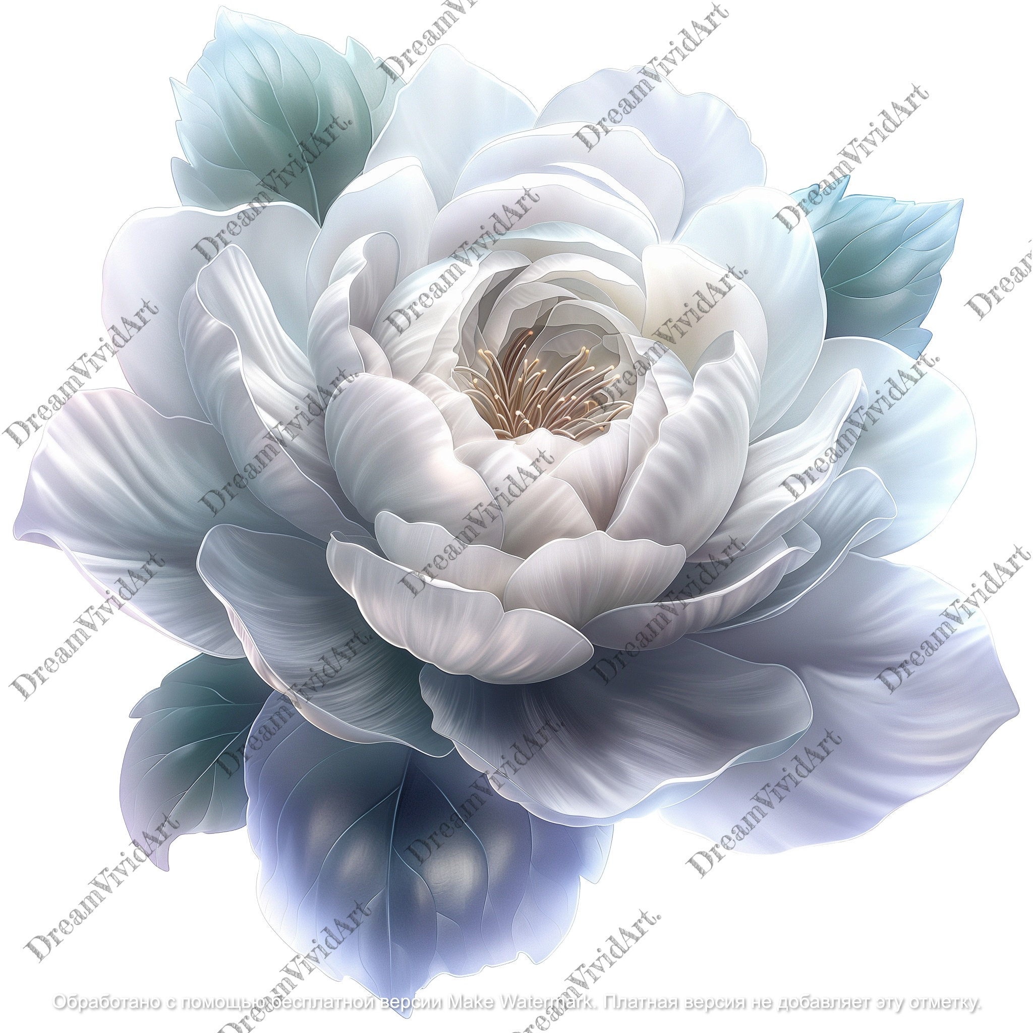 6 White Roses Flower Clipart, Watercolor Flower, High Quality PNG ...