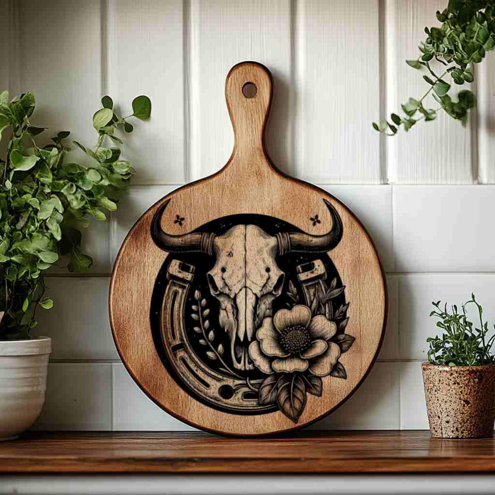 Rustic Bull Bundle 4 Rustic Bull Skull Vector for Design on Wood, T-shirts, Slate ...