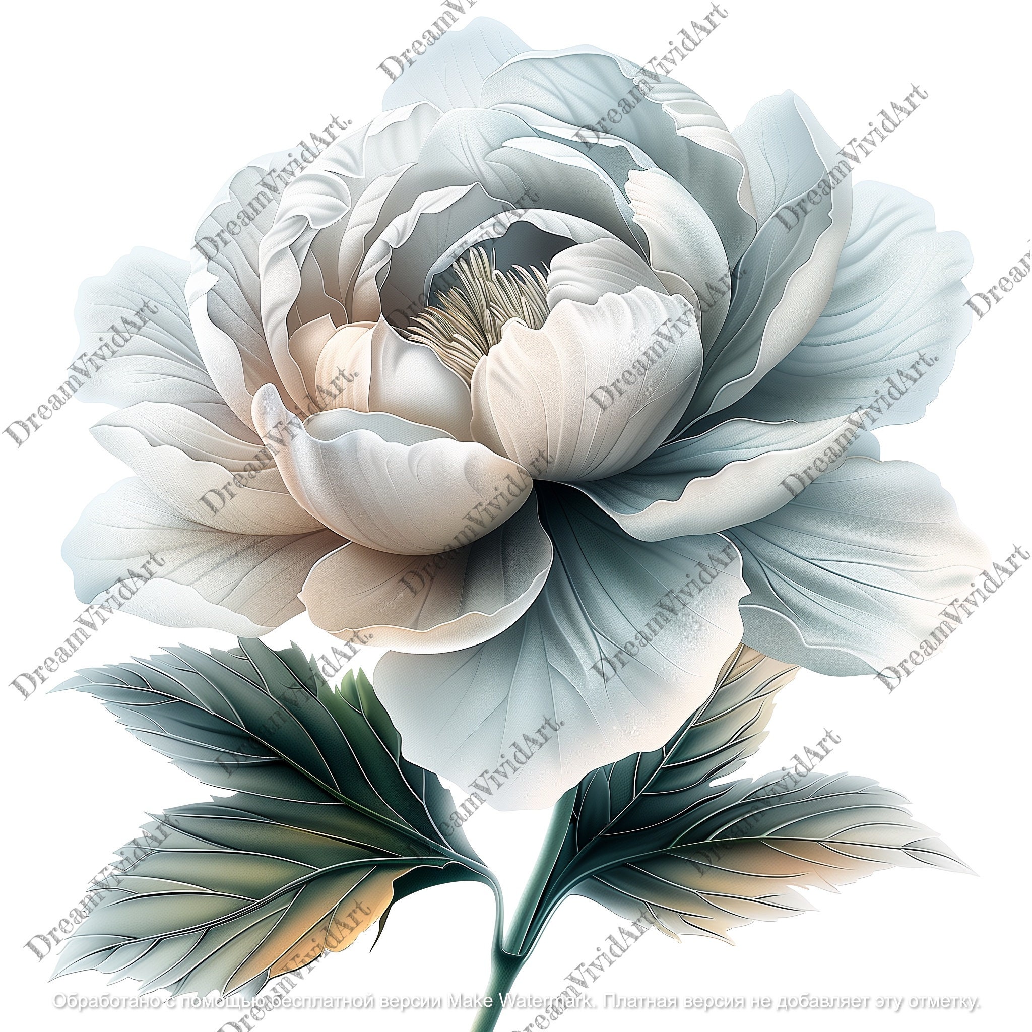 6 White Roses Flower Clipart, Watercolor Flower, High Quality PNG ...