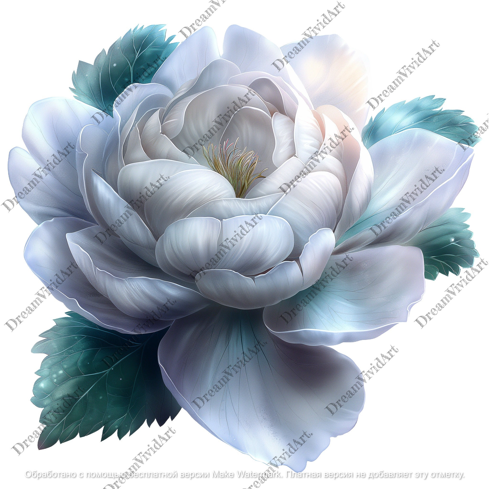 6 White Roses Flower Clipart, Watercolor Flower, High Quality PNG ...