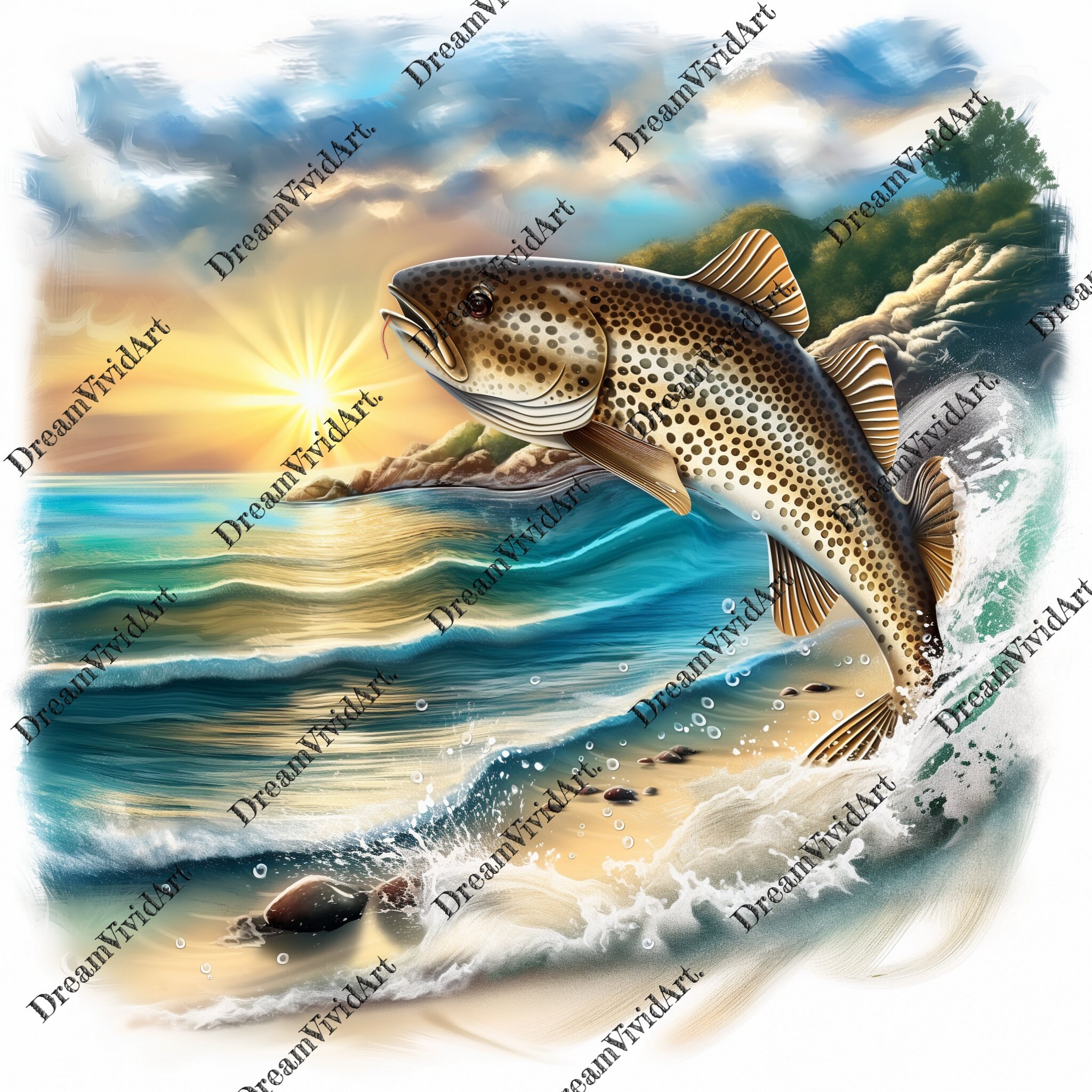 6 Cod Fish Clipart, Cod Fish Clipart PNG, Fishing, Digital Graphic ...