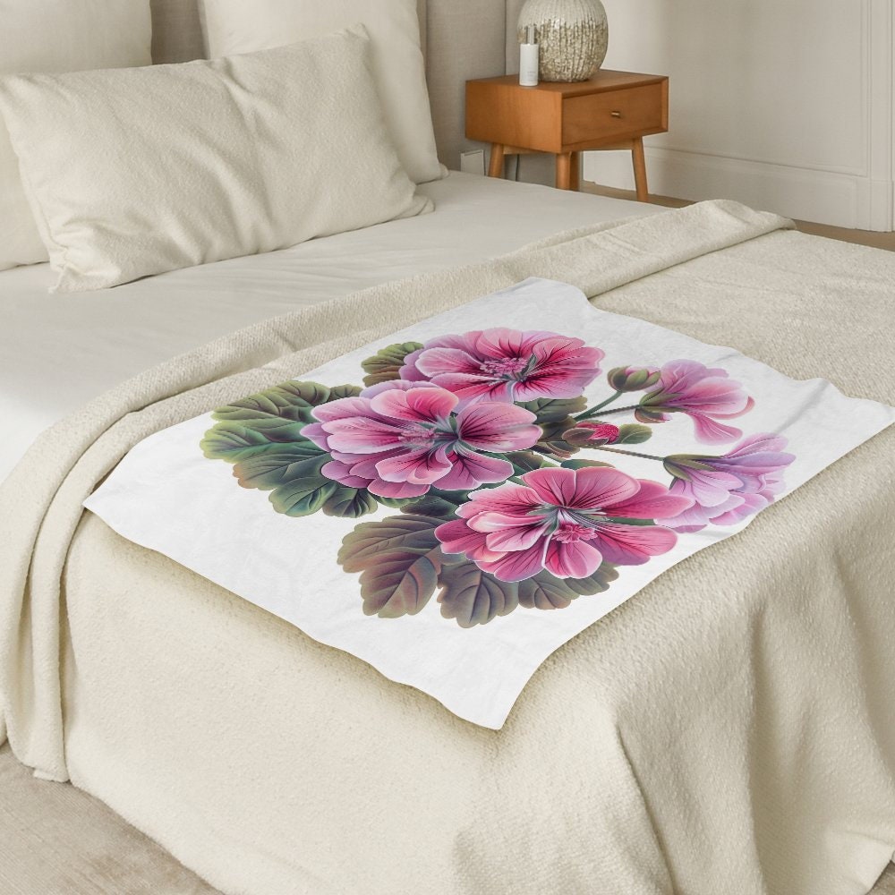 6 ゼラニウムの花のクリップアート、ペラルゴニウムの水彩画の花、高