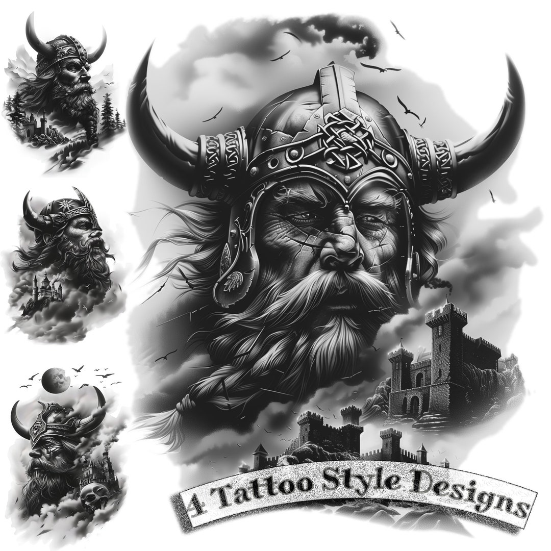 Viking Tattoo Design, Digital Clipart, Viking Clip Art, Tattoo Clipart ...