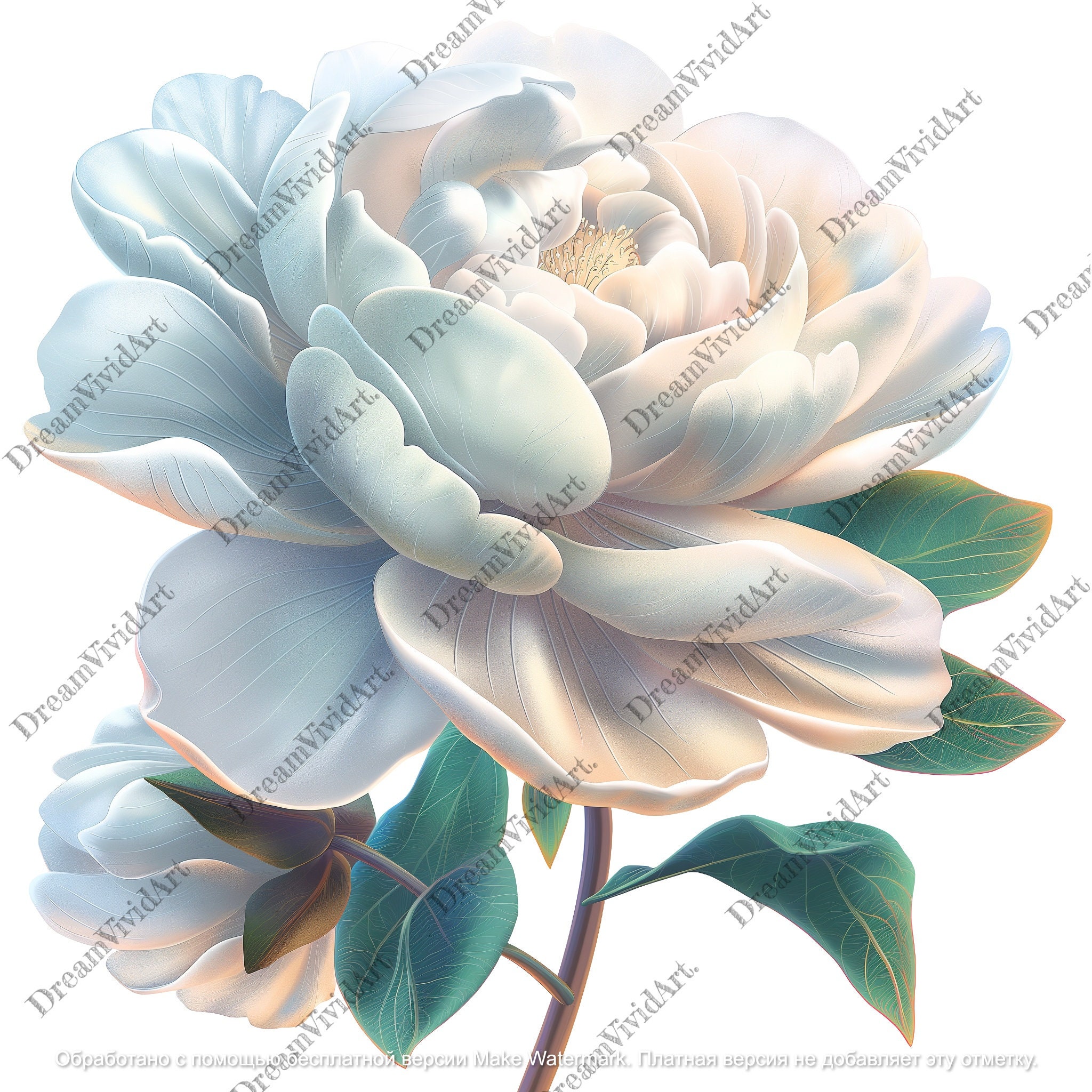 6 White Roses Flower Clipart, Watercolor Flower, High Quality PNG ...
