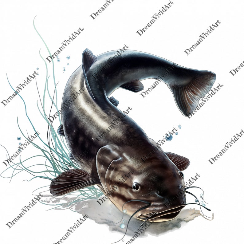 6 Catfish Clipart, Catfish Clipart PNG, Fishing, Digital Graphic ...