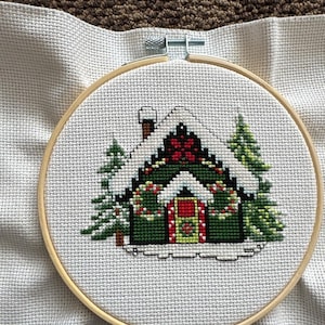 Merry Christmas Cross Stitch: Houses, Fir Trees & Festive Ornaments for ...