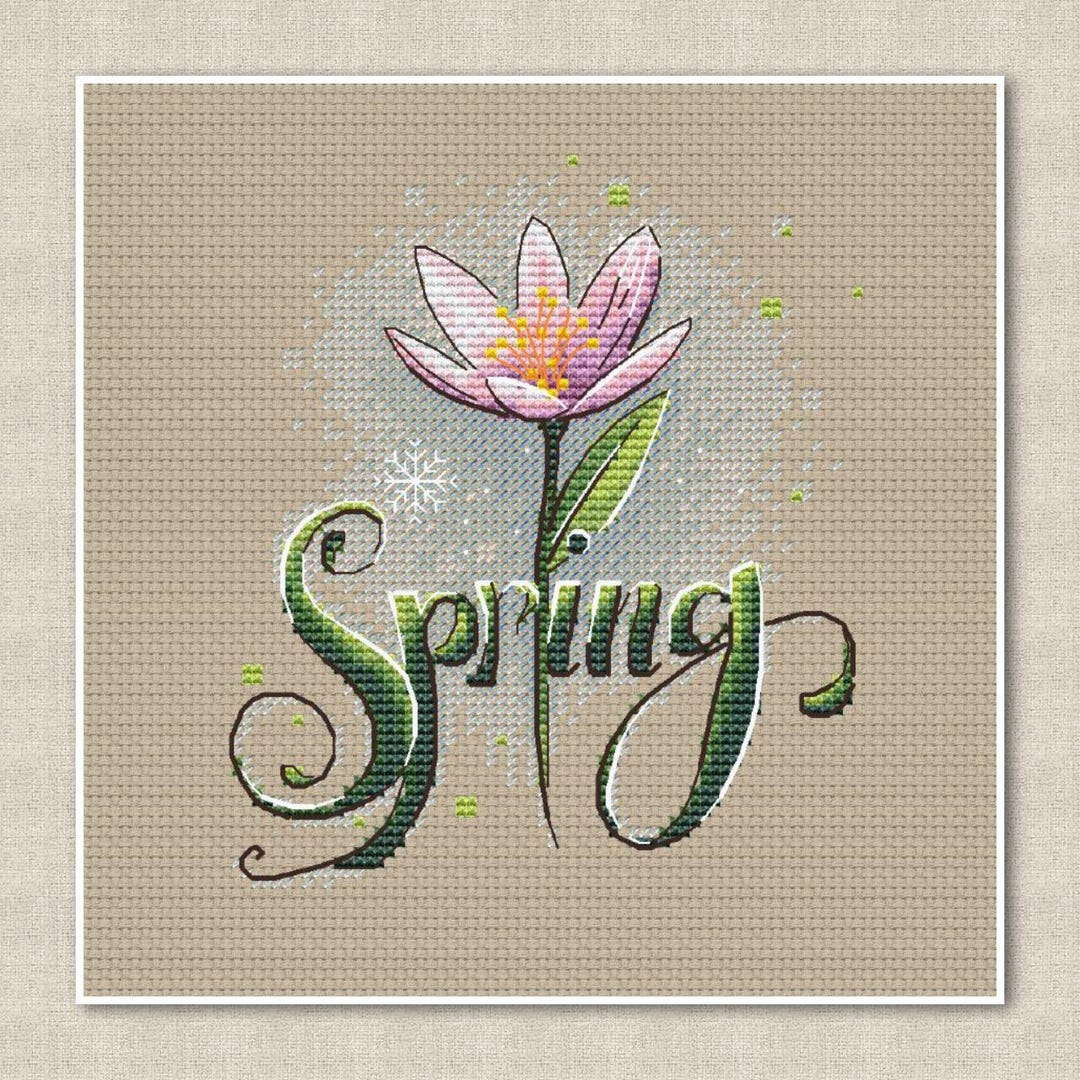 Spring Crocus Cross Stitch Pattern: Watercolor Floral Embroidery (PDF ...