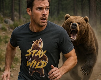 Stay Wild T-Shirt, Unisex Softstyle Tee, Nature Lover Apparel, Wild Animal Shirt, Adventure Gift, Outdoor Enthusiast Tee