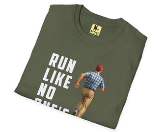 Funny Workout T-Shirt: Run Like No One's Watching - Motivational Fitness Tee