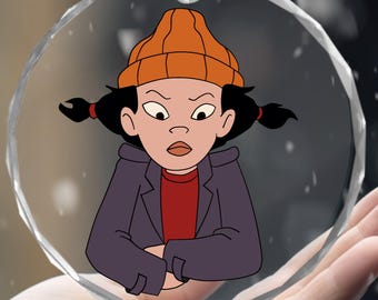 Adorno de cristal, decoración navideña con personaje de dibujos animados, adorno navideño de Ashley Spinelli, regalo navideño personalizado, T.J. festivo