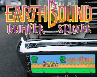 Earthbound Mother 2 SNES Bumper Sticker, Gaming Decal, Retro Video Game Gift, Car Accessories, Nostalgic Back Decal