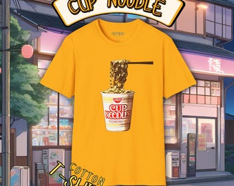 Camiseta de fideos instantáneos, camiseta para amantes del ramen, camiseta con gráficos para amantes de la comida, ropa informal unisex, camiseta divertida de comida, regalo para entusiastas de los fideos