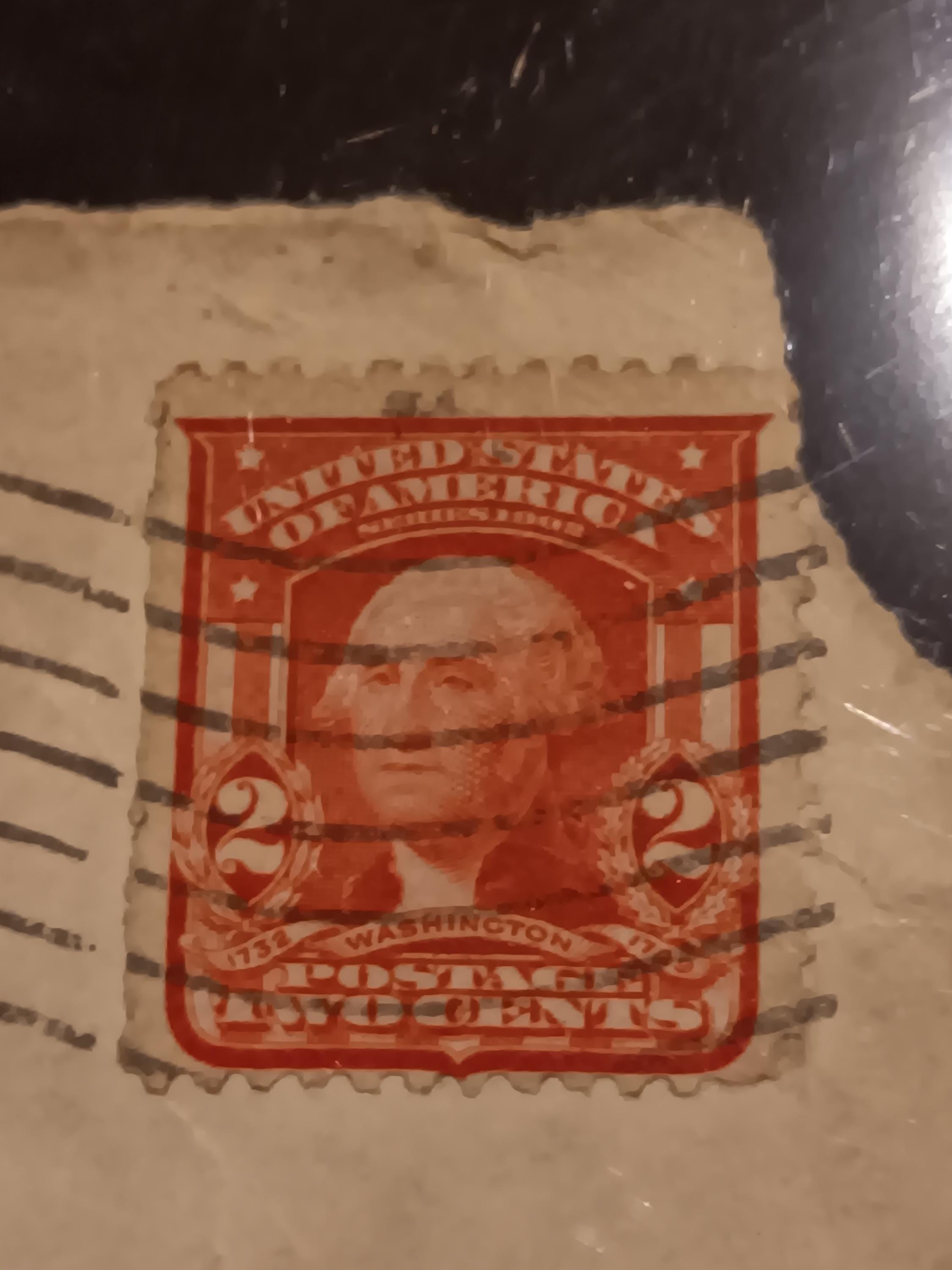 USAジョージ・ワシントン2セント US Postage Stamp George Washington Two Cent 2¢ Red Stamp