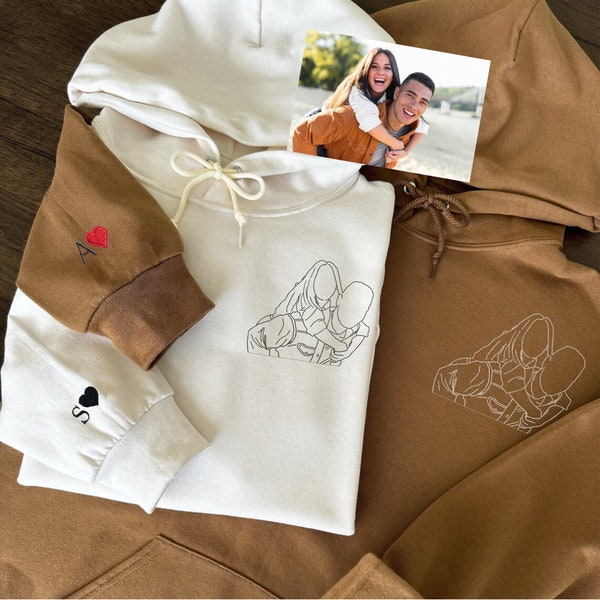 Embroidered Anniversary Sweatshirt With Picture Etsy