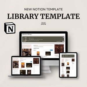 Library Notion Template /Reading tracker - Notion Template/Plantilla de Notion