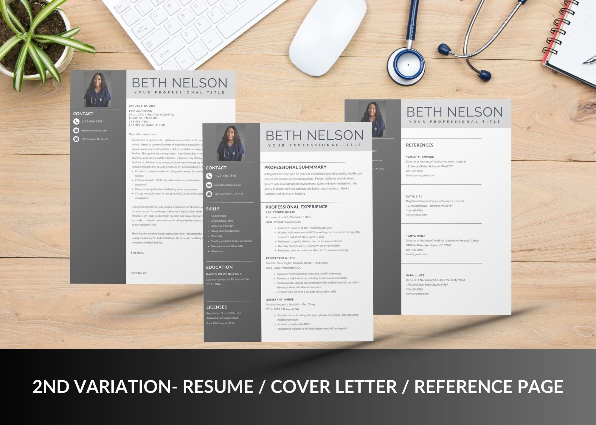 Nurse Resume Template Nursing New - Il Fullxfull.5780197263 Ab3v 