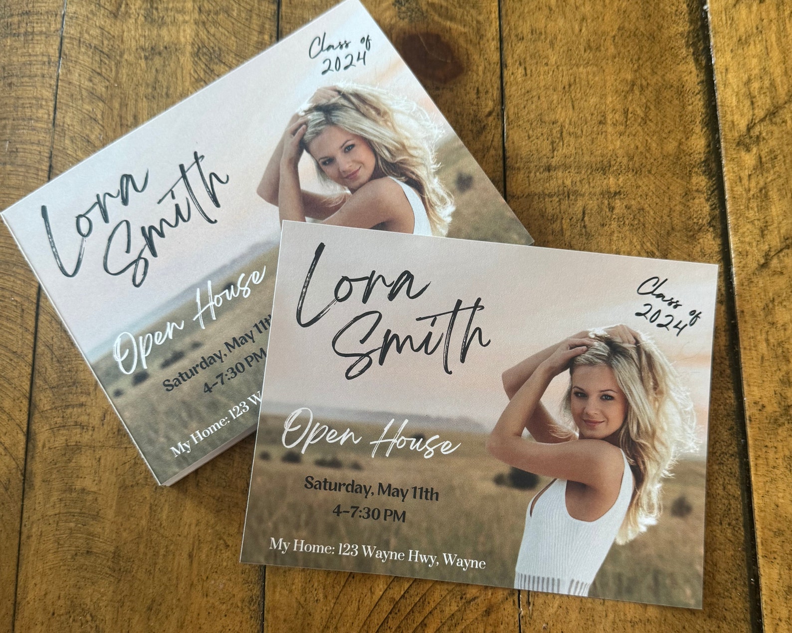 Graduation Announcement Photo Tear off Graduation Notepad Invitations ...