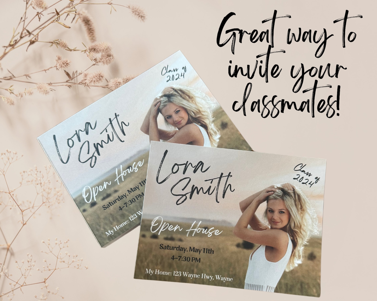 Graduation Announcement Photo Tear off Graduation Notepad Invitations ...