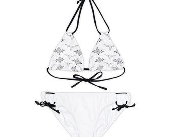 Bikini à lanières crâne de vache