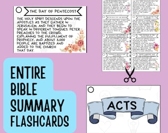 Entire Bible Made Simple Flashcard Bible Study Guide Flashcard Easy To Use Bible Study Bible Notes Flashcards Holy Bible New & Old Testament