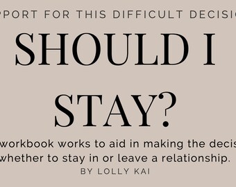 Should I Leave My Relationship Workbook