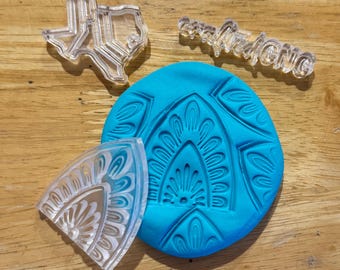 Custom Acrylic Stamp, Clay Stamp, Pottery Stamp, Laser Engraved, Personalized, Clay Tools