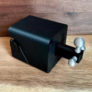 Mini Trailer Hitch, 3D printed, Teeny Weeny Tow Hitch, Funny, Widdle Hitch, Gag Gift, Tiny, Truck Accessory, Tri-Ball, Triple Ball Hitch