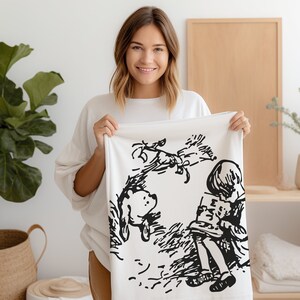 Fleece/Sherpa Blanket | Stuck Pooh | Black & White Collection | Multiple Sizes | Vintage Winnie the Pooh | Classic Winnie the Pooh Nursery