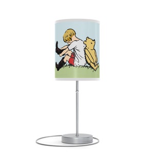 Lamp | Big Boots & Big Adventures | Vintage Classic Winnie the Pooh Nursery or Bedroom Decor | Classic Colors | Pooh Baby Shower Registry